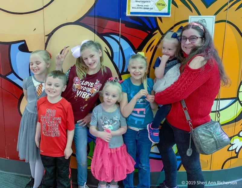 Me with my grandchildren at the Muncie Children's Museum.