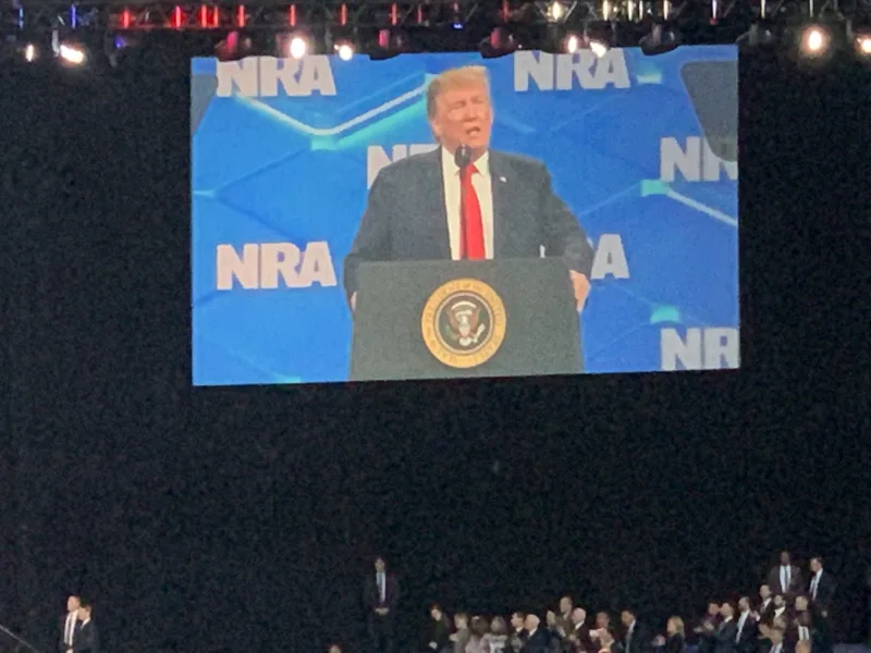 President Trump speaking at the NRA-ILA Forum + Conference.