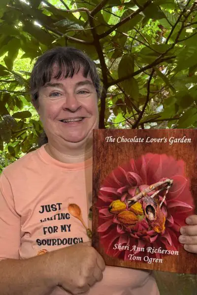 Sheri Ann Richerson holding The Chocolate Lover’s Garden