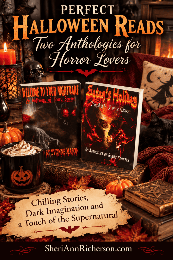 Perfect Halloween reads featuring Satan's Holiday and Welcome to Your Nightmare horror anthologies